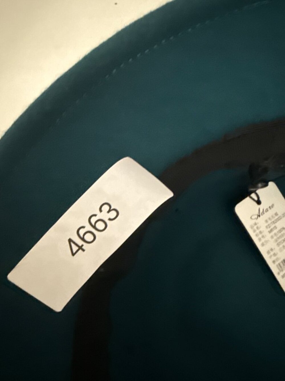 Asdaro Teal Wool Cloche Hat Black Band Rhinestone NEW - Picture 9 of 9